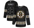 Adidas Boston Bruins #52 Sean Kuraly Authentic Black Team Logo Fashion NHL Jersey