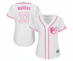 Women's Baltimore Orioles #33 Eddie Murray Replica White Fashion Cool Base Baseball Jersey