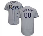 Tampa Bay Rays Customized Grey Road Flex Base Authentic Collection Baseball Jersey