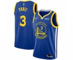Golden State Warriors #3 Jordan Poole Authentic Royal Finished Basketball Jersey - Icon Edition