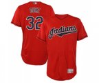 Cleveland Indians #32 Zach Duke Scarlet Alternate Flex Base Authentic Collection Baseball Jersey