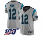 Carolina Panthers #12 DJ Moore Silver Inverted Legend Limited 100th Season Football Jersey