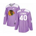 Chicago Blackhawks #40 Robin Lehner Authentic Purple Fights Cancer Practice Hockey Jersey