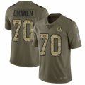 New York Giants #70 Patrick Omameh Limited Olive Camo 2017 Salute to Service NFL Jersey