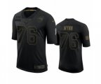 New England Patriots #76 Isaiah Wynn Black 2020 Salute To Service Limited Jersey