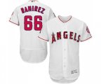 Los Angeles Angels of Anaheim #66 J. C. Ramirez White Home Flex Base Authentic Collection Baseball Jersey