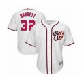 Washington Nationals #32 Aaron Barrett Authentic White Home Cool Base Baseball Player Jersey