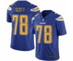 Los Angeles Chargers #78 Trent Scott Limited Electric Blue Rush Vapor Untouchable Football Jersey
