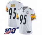 Pittsburgh Steelers #95 Greg Lloyd White Vapor Untouchable Limited Player 100th Season Football Jersey