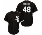 Chicago White Sox #48 Alex Colome Replica Black Alternate Home Cool Base Baseball Jersey