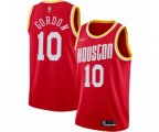 Houston Rockets #10 Eric Gordon Authentic Red Hardwood Classics Finished Basketball Jersey