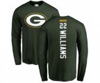 Green Bay Packers #22 Dexter Williams Green Backer Long Sleeve T-Shirt