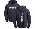 New England Patriots #8 Jamie Collins Navy Blue Backer Pullover Hoodie