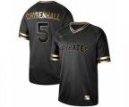 Pittsburgh Pirates #5 Lonnie Chisenhall Authentic Black Gold Fashion Baseball Jersey