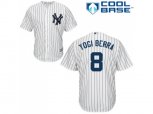 New York Yankees #8 Yogi Berra Replica White Home MLB Jersey