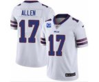 Buffalo Bills 2022 #17 Josh Allen White With 4-star C Patch Vapor Untouchable Limited Stitched Jersey
