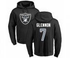 Oakland Raiders #7 Mike Glennon Black Name & Number Logo Pullover Hoodie