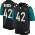Jacksonville Jaguars #42 Barry Church Game Black Alternate NFL Jersey