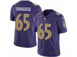 Baltimore Ravens #65 Nico Siragusa Limited Purple Rush NFL Jersey