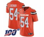 Cleveland Browns #54 Olivier Vernon Orange Alternate Vapor Untouchable Limited Player 100th Season Football Jersey