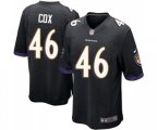 Baltimore Ravens #46 Morgan Cox Game Black Alternate Football Jersey