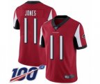 Atlanta Falcons #11 Julio Jones Red Team Color Vapor Untouchable Limited Player 100th Season Football Jersey