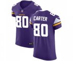 Minnesota Vikings #80 Cris Carter Purple Team Color Vapor Untouchable Elite Player Football Jersey
