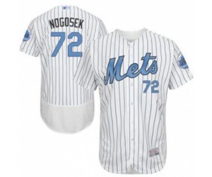 New York Mets Stephen Nogosek Authentic White 2016 Father\'s Day Fashion Flex Base Baseball Player Jersey
