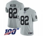 Oakland Raiders #82 Luke Willson Limited Silver Inverted Legend 100th Season Football Jersey