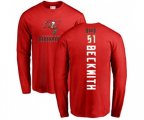 Tampa Bay Buccaneers #51 Kendell Beckwith Red Backer Long Sleeve T-Shirt