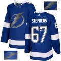 Tampa Bay Lightning #67 Mitchell Stephens Authentic Royal Blue Fashion Gold NHL Jersey