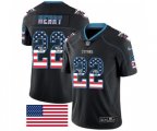 Tennessee Titans #22 Derrick Henry Limited Black Rush USA Flag Football Jersey