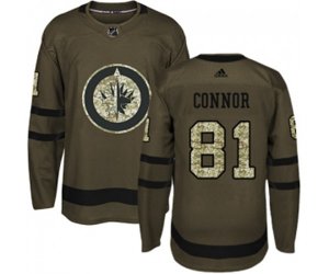 Winnipeg Jets #81 Kyle Connor Premier Green Salute to Service NHL Jersey
