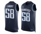 Tennessee Titans #58 Harold Landry Limited Navy Blue Player Name & Number Tank Top Football Jersey
