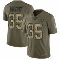 Oakland Raiders #35 Shareece Wright Limited Olive Camo 2017 Salute to Service NFL Jersey