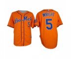 New York Mets #5 David Wright Replica Orange Los Mets Cool Base Baseball Jersey
