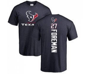 Houston Texans #27 D\'Onta Foreman Navy Blue Backer T-Shirt