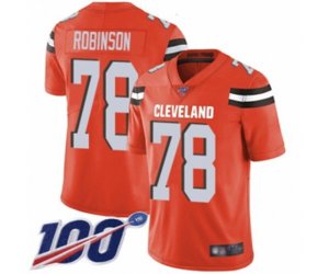 Cleveland Browns #78 Greg Robinson Orange Alternate Vapor Untouchable Limited Player 100th Season Football Jersey