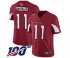 Arizona Cardinals #11 Larry Fitzgerald Red Team Color Vapor Untouchable Limited Player 100th Season Football Jersey