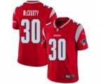 New England Patriots #30 Jason McCourty Limited Red Inverted Legend Football Jersey