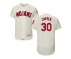 Cleveland Indians #30 Joe Carter Cream Flexbase Authentic Collection Stitched Baseball Jersey