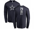 Dallas Cowboys #79 Trysten Hill Navy Blue Backer Long Sleeve T-Shirt