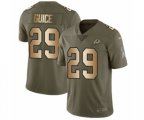 Washington Redskins #29 Derrius Guice Limited Olive Gold 2017 Salute to Service NFL Jersey