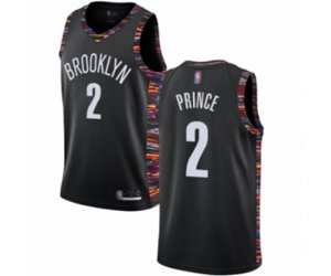 Brooklyn Nets #2 Taurean Prince Authentic Black Basketball Jersey - 2018-19 City Edition