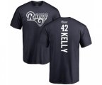 Los Angeles Rams #42 John Kelly Navy Blue Backer T-Shirt