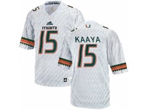 2016 Men\'s Miami Hurricanes Brad Kaaya #15 College Football Jerseys - White
