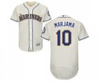 Seattle Mariners #10 Mike Marjama Cream Alternate Flex Base Authentic Collection Baseball Jersey