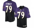 Baltimore Ravens #79 Ronnie Stanley Elite Purple Black Fadeaway Football Jersey