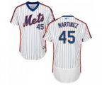 New York Mets #45 Pedro Martinez White Alternate Flex Base Authentic Collection Baseball Jersey