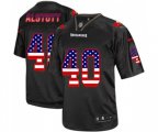 Tampa Bay Buccaneers #40 Mike Alstott Elite Black USA Flag Fashion Football Jersey